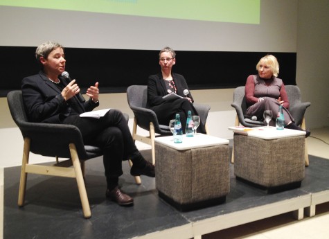 Die Feigheit der Frauen – Streitgespräch mit Prof. Dr. Tanja Paulitz, Uta Zybell (Moderation) und Bascha Mika (v.l.n.r.)
