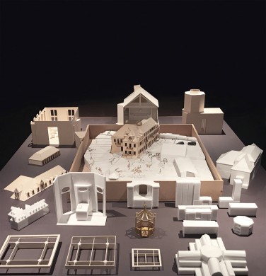 Rittergut Prossen, 2014-2019, Sammlung der Arbeitsmodelle. © Tom Schoper 
