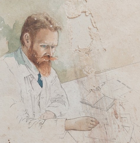 Theo Wiederspahn. Porträt von A. Gilbert