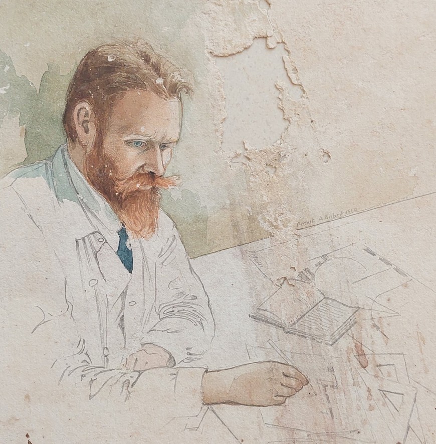 Theo Wiederspahn. Porträt von A. Gilbert